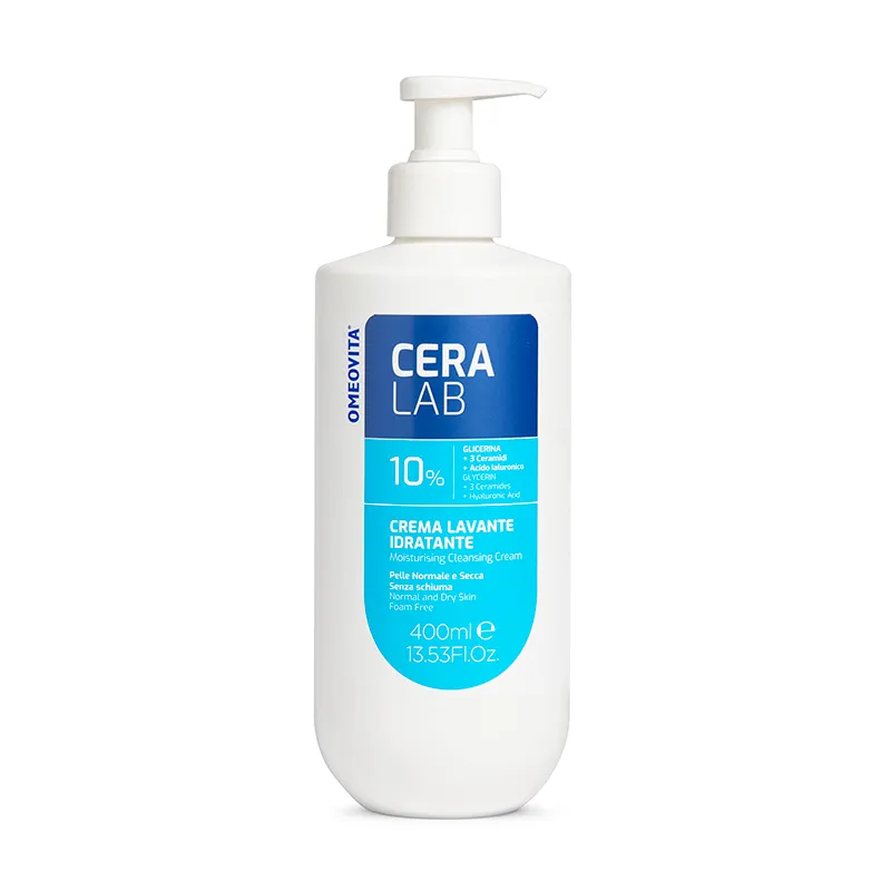 Omeovita CeraLab Crema Lavante Idratante viso corpo pelli secche
