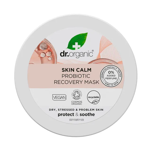 Dr Organic Skin Calm Recovery maschera viso probiotici lenitiva