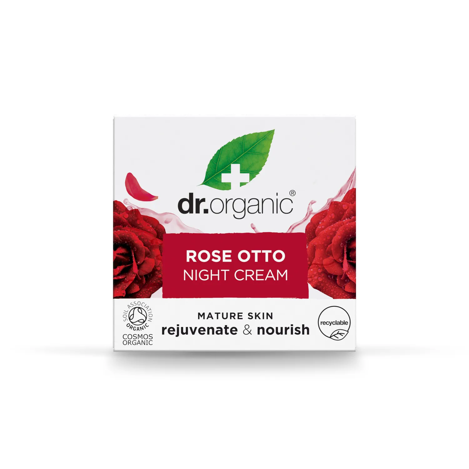 Dr Organic Rose Otto Night Cream Crema Viso 50ml Rosa