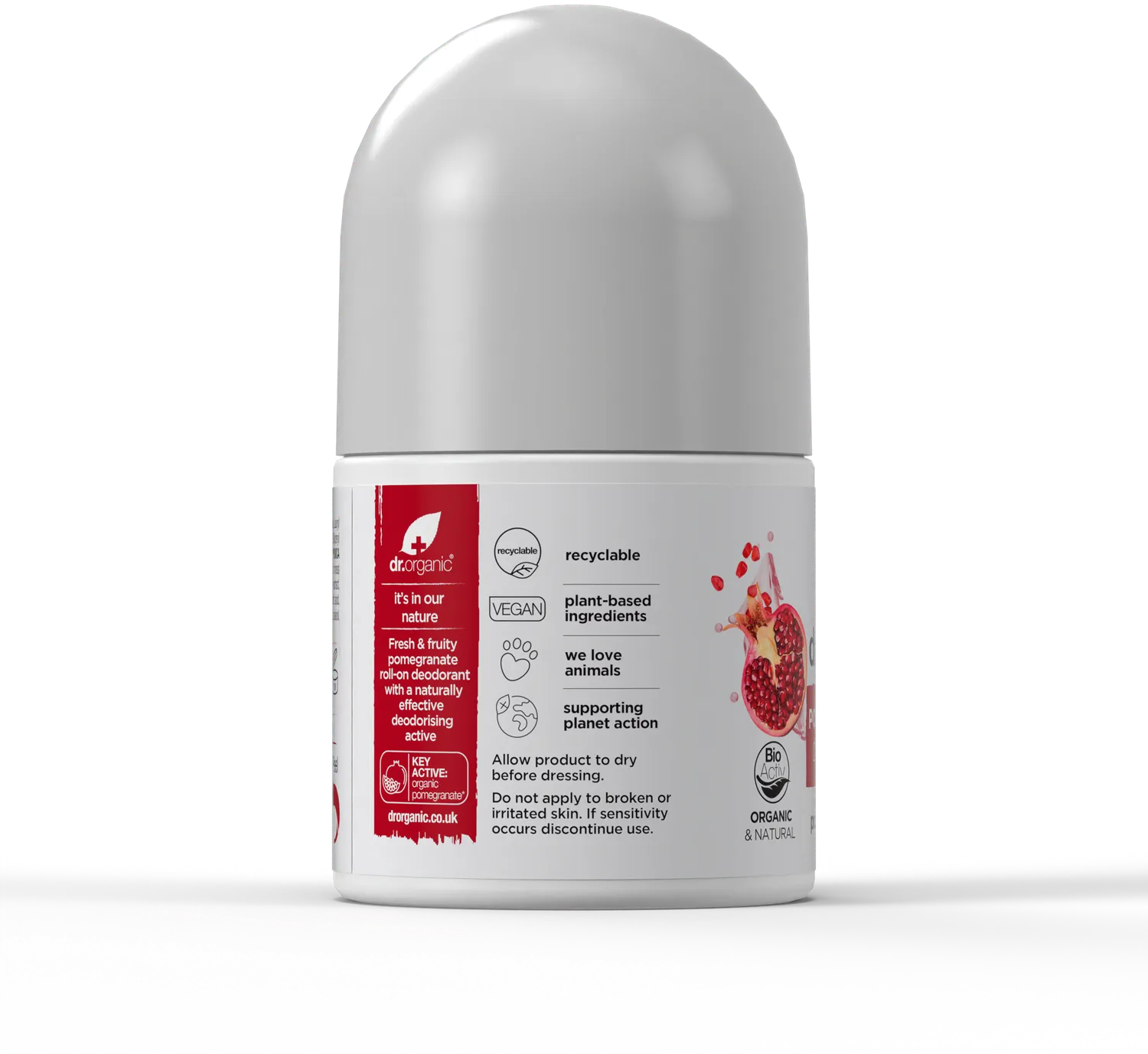 Dr Organic Pomegranate deodorante 50ml melograno