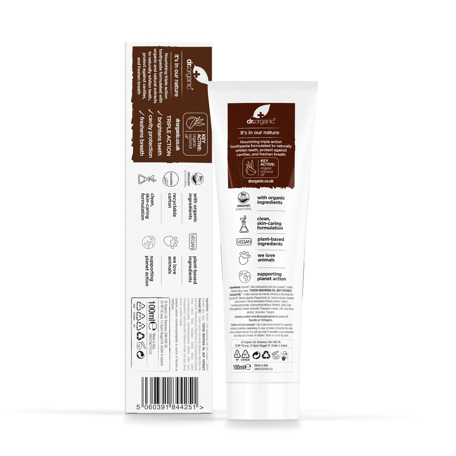 Dr Organic Coconut Oil Dentifricio 100ml al fluoro