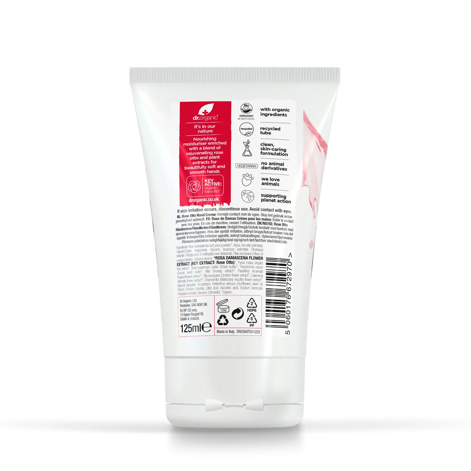 Dr Organic Rose Otto crema mani 125ml anti-age