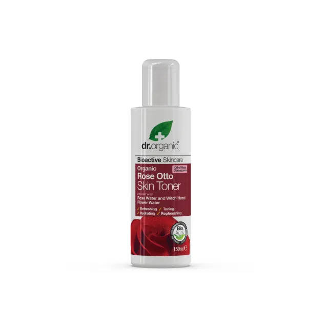 Dr Organic Rose Otto tonico viso 150ml rosa lenitivo