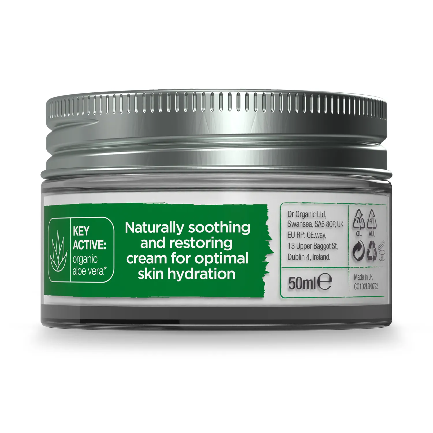 Dr Organic Aloe Vera crema viso 50ml per pelle secca e sensibile