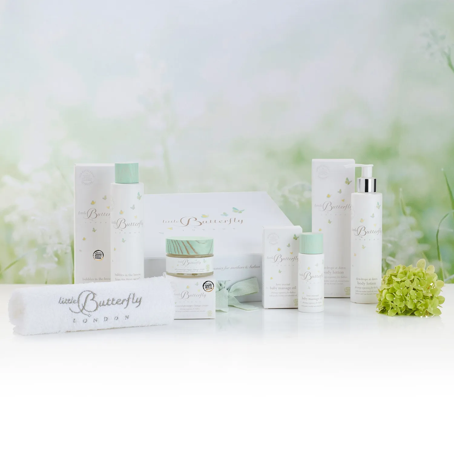 Little Butterfly Luxury Gift Box cofanetto neonato 4 pezzi bio